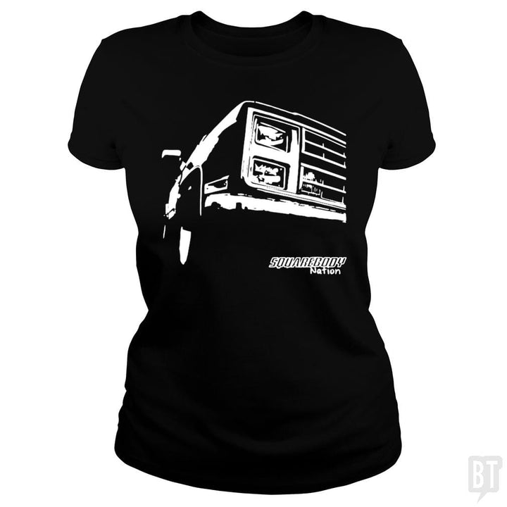 SunFrog-Busted Nathaniel Classic Ladies Tee / Black / S Square Body Nation Tees - Squarebody