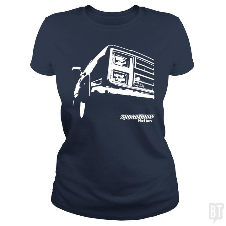 SunFrog-Busted Nathaniel Classic Ladies Tee / Navy Blue / S Square Body Nation Tees - Squarebody
