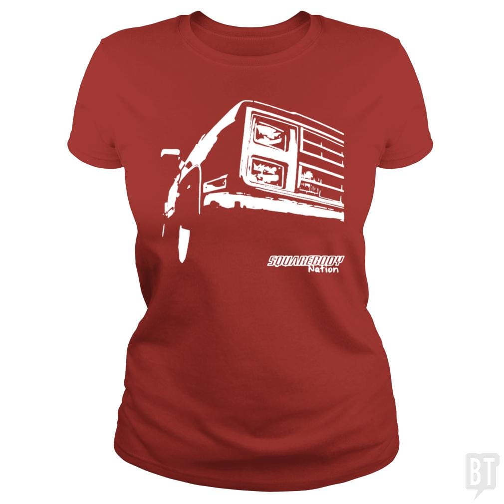 SunFrog-Busted Nathaniel Classic Ladies Tee / Red / S Square Body Nation Tees - Squarebody