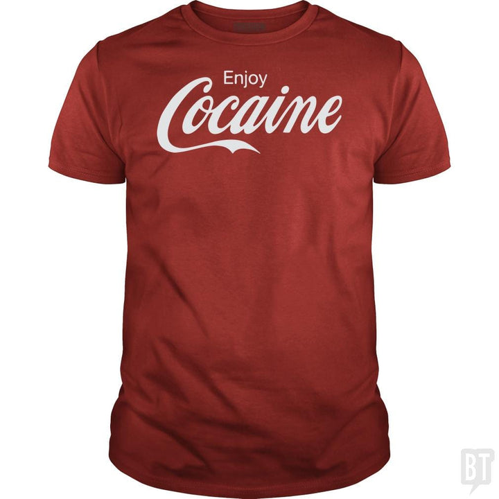 SunFrog-Busted Ondelaz Classic Guys / Unisex Tee / Red / S Enjoy Cocaine T shirt