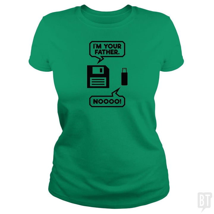 SunFrog-Busted PAMELA Classic Ladies Tee / Irish Green / S I'm Your Father Noooo Funny