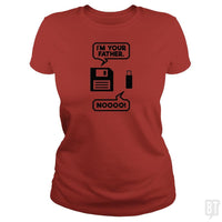 Load image into Gallery viewer, SunFrog-Busted PAMELA Classic Ladies Tee / Red / S I&#39;m Your Father Noooo Funny
