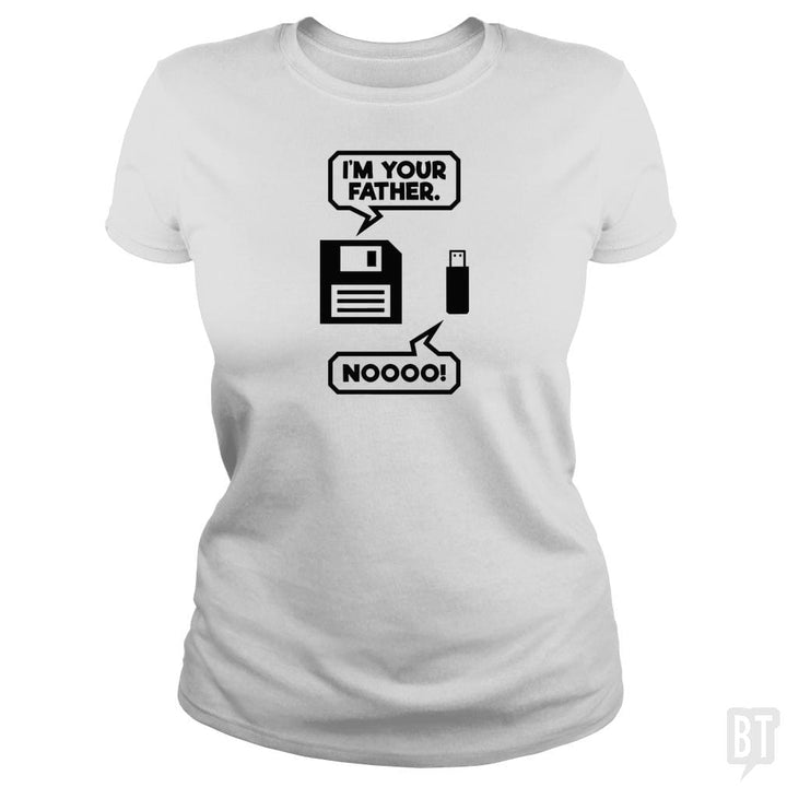 SunFrog-Busted PAMELA Classic Ladies Tee / White / S I'm Your Father Noooo Funny