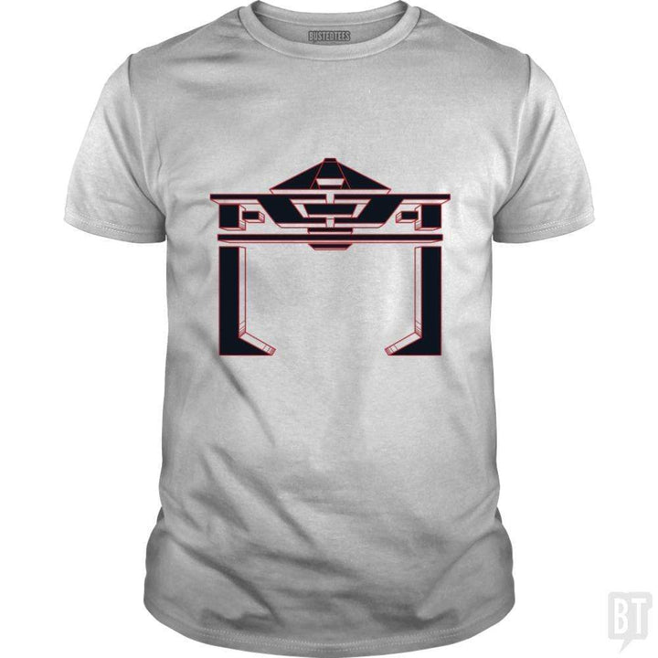 SunFrog-Busted Patwork Classic Guys / Unisex Tee / White / S TRON RECOGNIZER