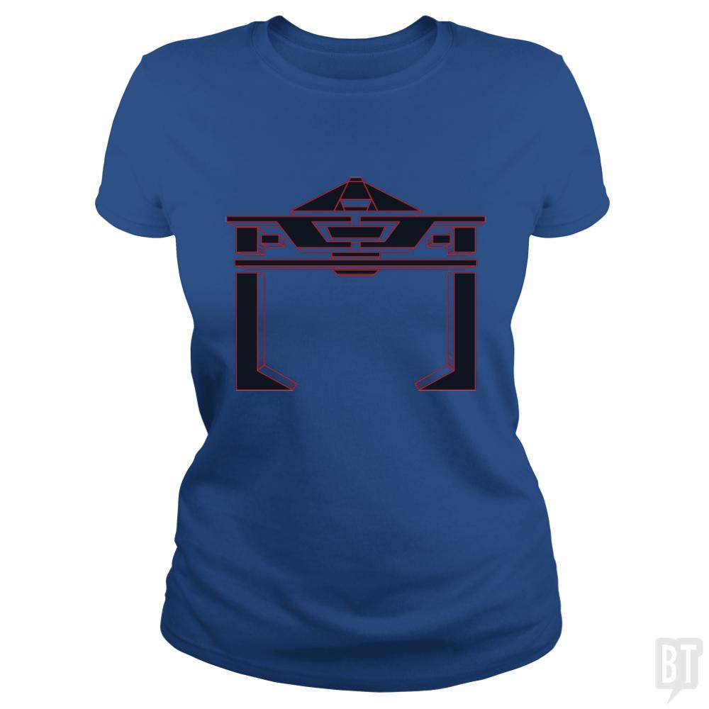 SunFrog-Busted Patwork Classic Ladies Tee / Royal Blue / S TRON RECOGNIZER