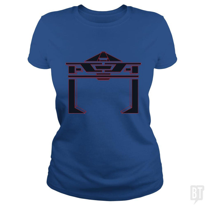 SunFrog-Busted Patwork Classic Ladies Tee / Royal Blue / S TRON RECOGNIZER