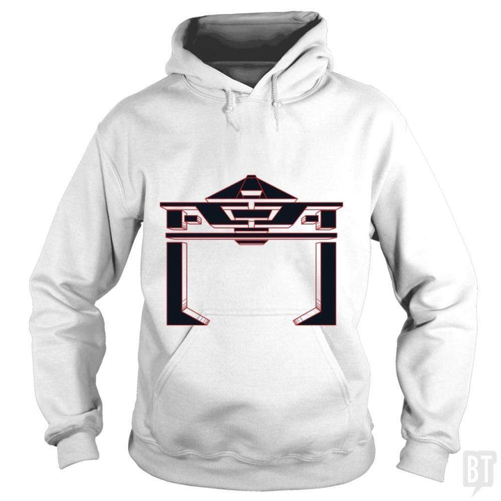 SunFrog-Busted Patwork Hoodie / White / S TRON RECOGNIZER