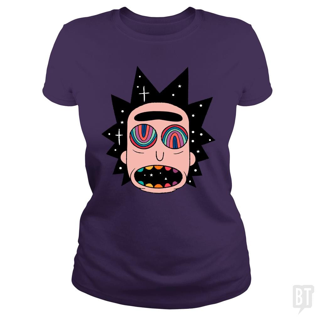 SunFrog-Busted Pedra Louca Classic Ladies Tee / Purple / S Rick Fried