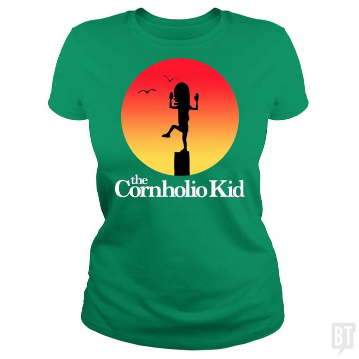 SunFrog-Busted PennyTees Classic Ladies Tee / Irish Green / S The Cornholio Kid