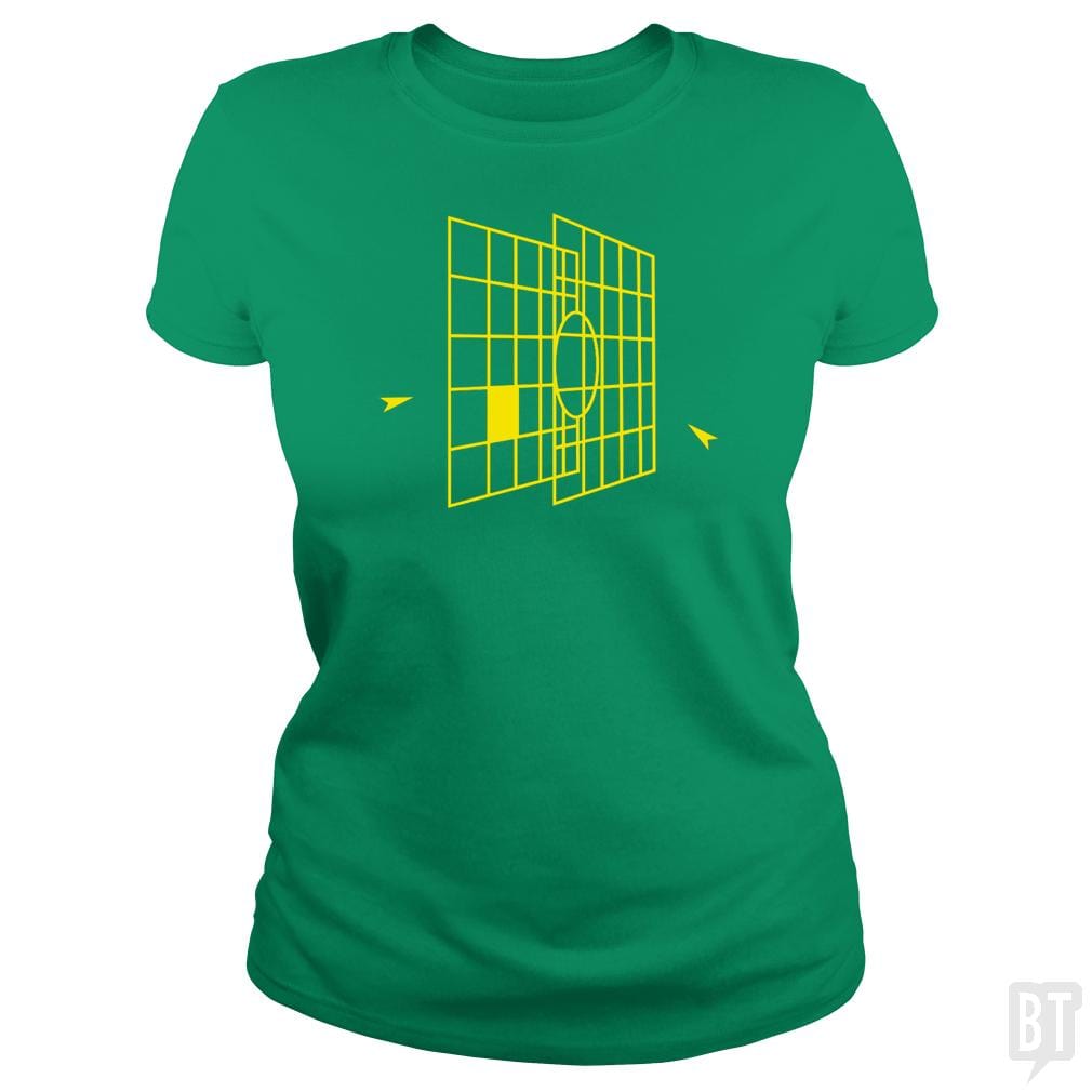 SunFrog-Busted Platinumshop Classic Ladies Tee / Irish Green / S Millennium Falcon Targeting Computer
