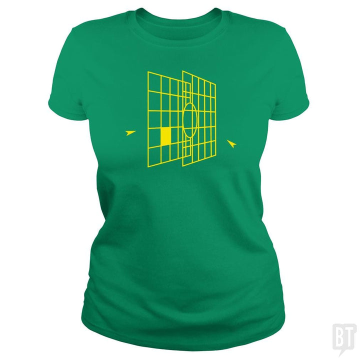 SunFrog-Busted Platinumshop Classic Ladies Tee / Irish Green / S Millennium Falcon Targeting Computer
