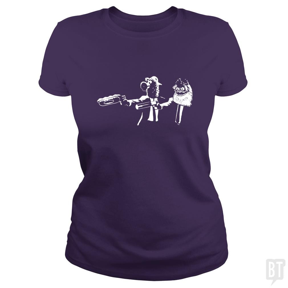 SunFrog-Busted Platinumshop Classic Ladies Tee / Purple / S Phanatic And Gritty Shirt