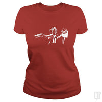Load image into Gallery viewer, SunFrog-Busted Platinumshop Classic Ladies Tee / Red / S Phanatic And Gritty Shirt

