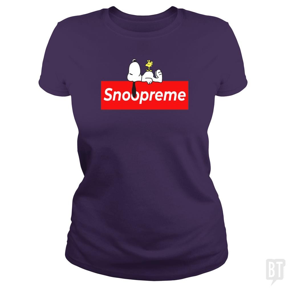 SunFrog-Busted Platinumshop Classic Ladies Tee / Purple / S Snoopreme Snoopy