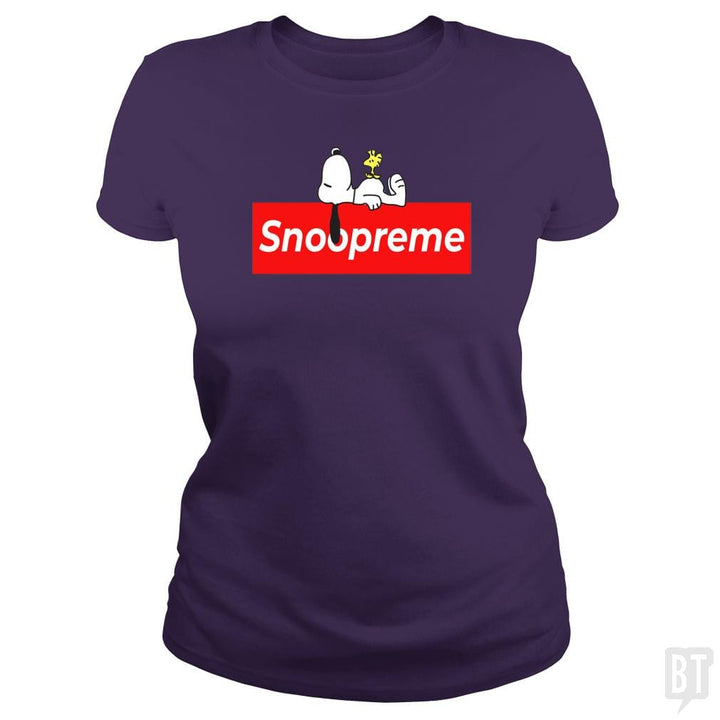 SunFrog-Busted Platinumshop Classic Ladies Tee / Purple / S Snoopreme Snoopy