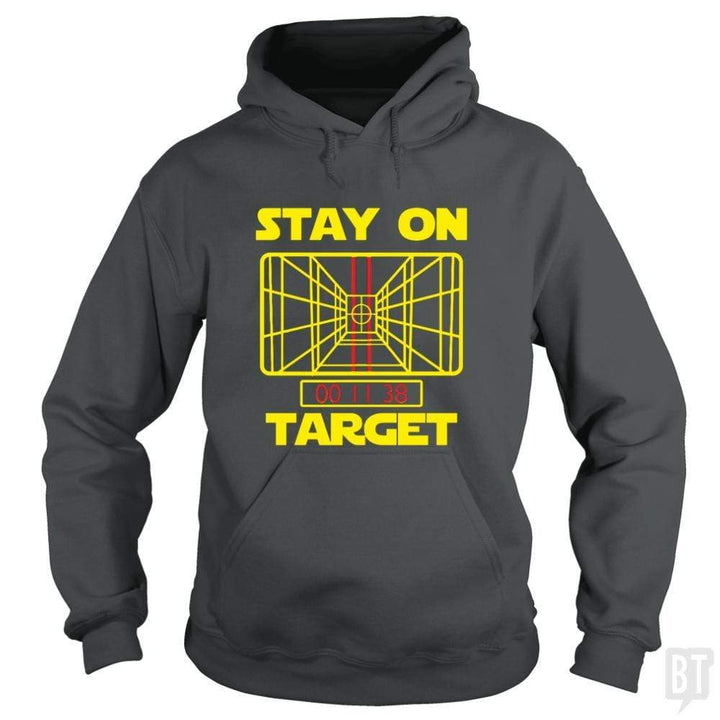SunFrog-Busted Platinumshop Hoodie / Dark Heather / S Stay On Target Stars Funny Great Gift