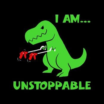 SunFrog-Busted Platinumshop T-rex Dinosaur I Am Unstoppable T-shirt Xmas