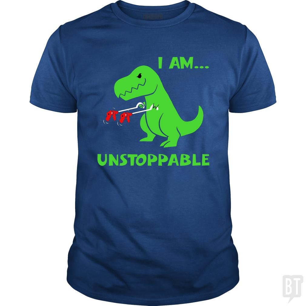 SunFrog-Busted Platinumshop Classic Guys / Unisex Tee / Royal Blue / S T-rex Dinosaur I Am Unstoppable T-shirt Xmas