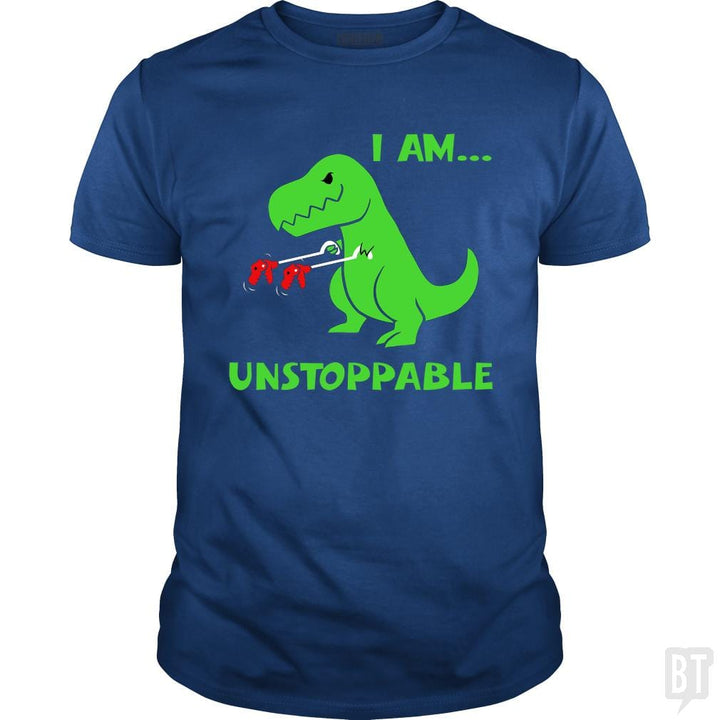 SunFrog-Busted Platinumshop Classic Guys / Unisex Tee / Royal Blue / S T-rex Dinosaur I Am Unstoppable T-shirt Xmas
