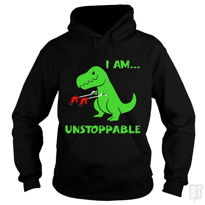 SunFrog-Busted Platinumshop Hoodie / Black / S T-rex Dinosaur I Am Unstoppable T-shirt Xmas