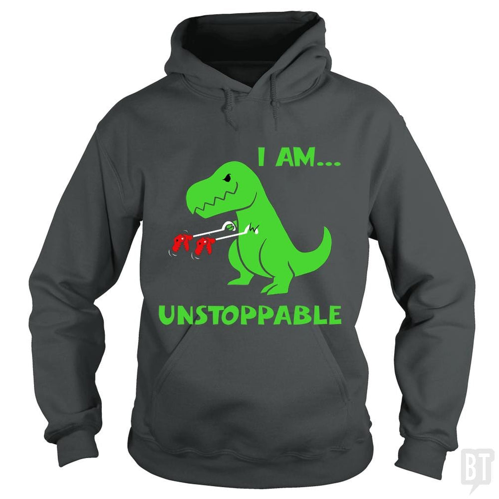 SunFrog-Busted Platinumshop Hoodie / Dark Heather / S T-rex Dinosaur I Am Unstoppable T-shirt Xmas
