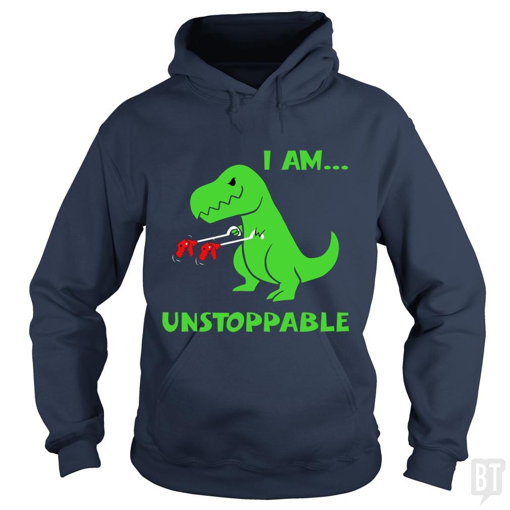 SunFrog-Busted Platinumshop Hoodie / Navy Blue / S T-rex Dinosaur I Am Unstoppable T-shirt Xmas