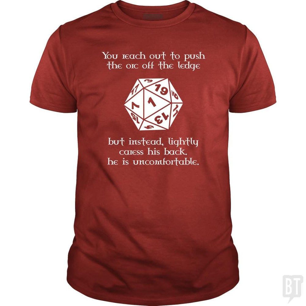SunFrog-Busted Platinumshop Classic Guys / Unisex Tee / Red / S Tabletop RPG Shirts - Funny DND Pushed Critical Fa