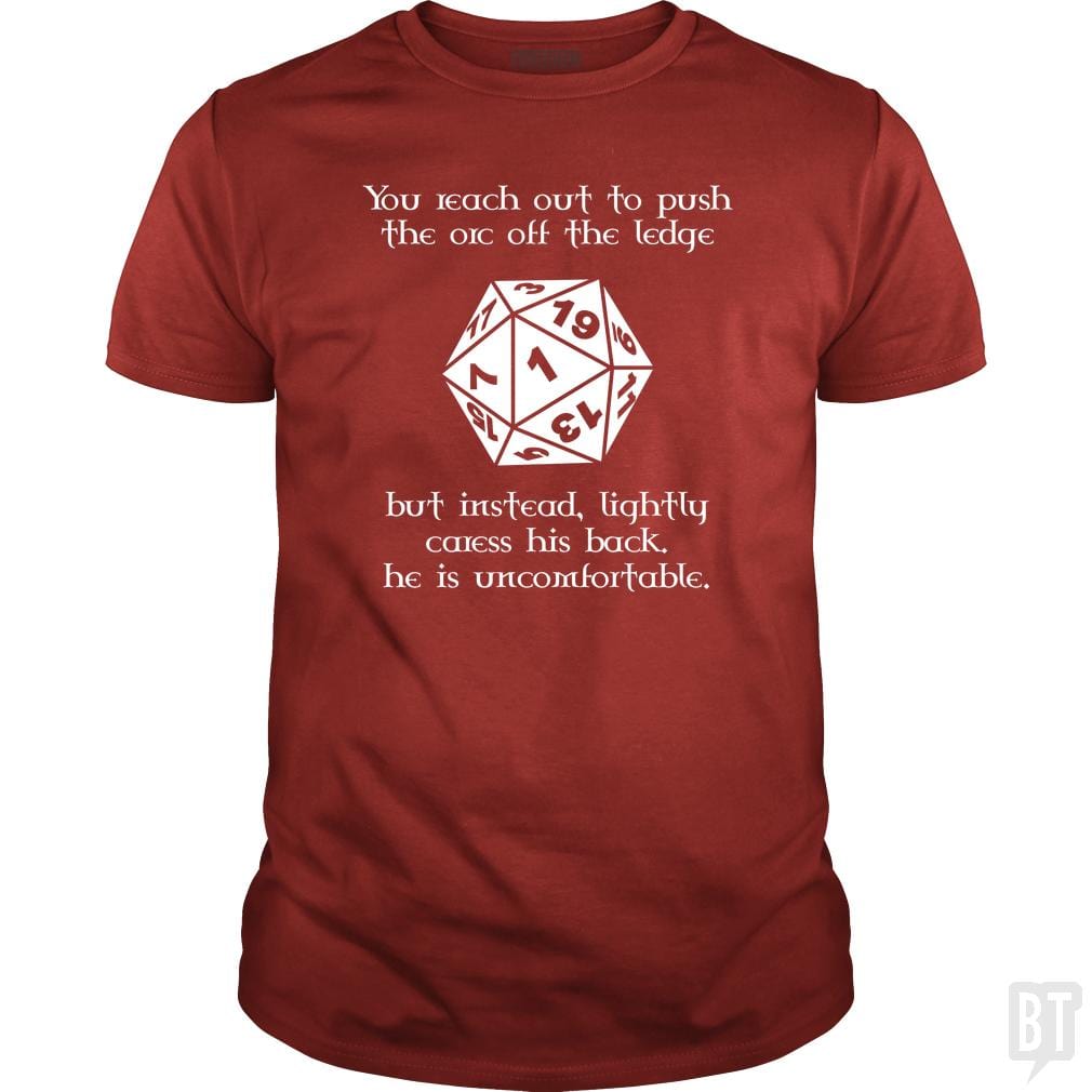 SunFrog-Busted Platinumshop Classic Guys / Unisex Tee / Red / S Tabletop RPG Shirts - Funny DND Pushed Critical Fa