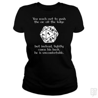 Load image into Gallery viewer, SunFrog-Busted Platinumshop Classic Ladies Tee / Black / S Tabletop RPG Shirts - Funny DND Pushed Critical Fa
