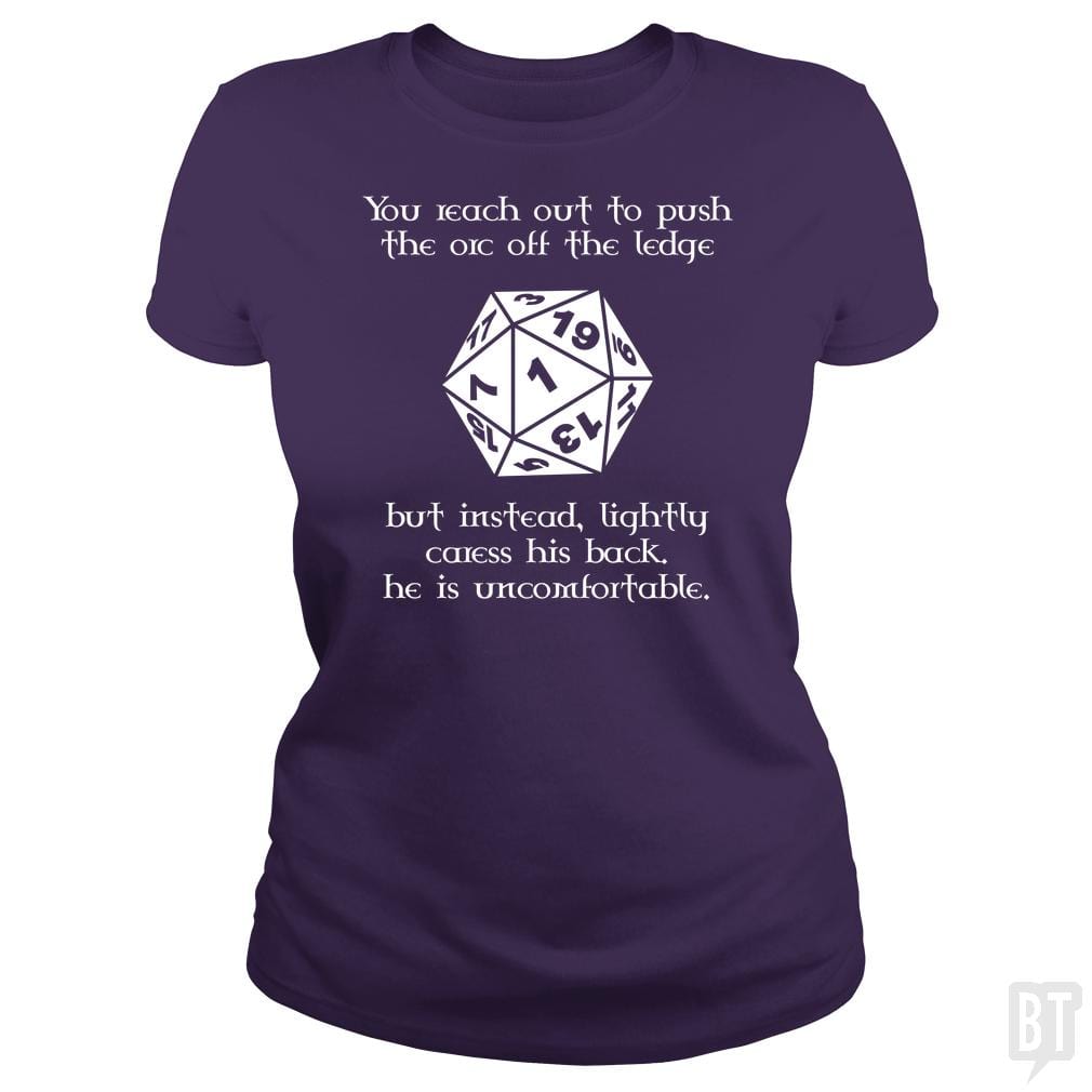 SunFrog-Busted Platinumshop Classic Ladies Tee / Purple / S Tabletop RPG Shirts - Funny DND Pushed Critical Fa