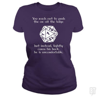 Load image into Gallery viewer, SunFrog-Busted Platinumshop Classic Ladies Tee / Purple / S Tabletop RPG Shirts - Funny DND Pushed Critical Fa
