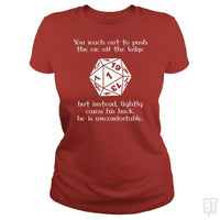 Load image into Gallery viewer, SunFrog-Busted Platinumshop Classic Ladies Tee / Red / S Tabletop RPG Shirts - Funny DND Pushed Critical Fa
