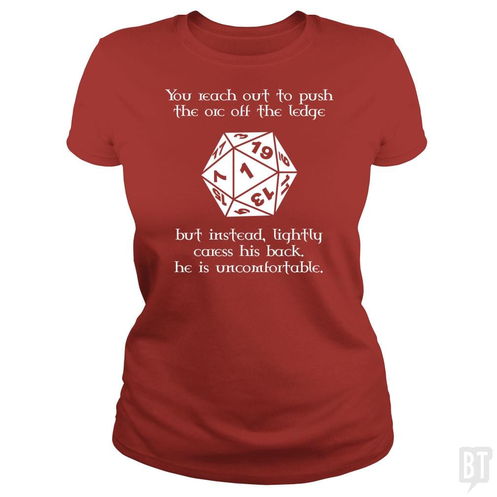 SunFrog-Busted Platinumshop Classic Ladies Tee / Red / S Tabletop RPG Shirts - Funny DND Pushed Critical Fa