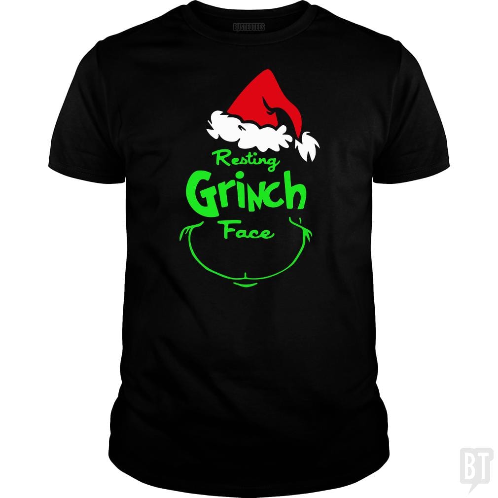 SunFrog-Busted Pro_MemeX Classic Guys / Unisex Tee / Black / S Funny Resting Grinch Face Christmas Gift