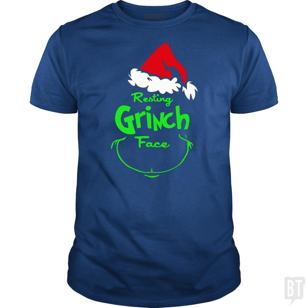 SunFrog-Busted Pro_MemeX Classic Guys / Unisex Tee / Royal Blue / S Funny Resting Grinch Face Christmas Gift