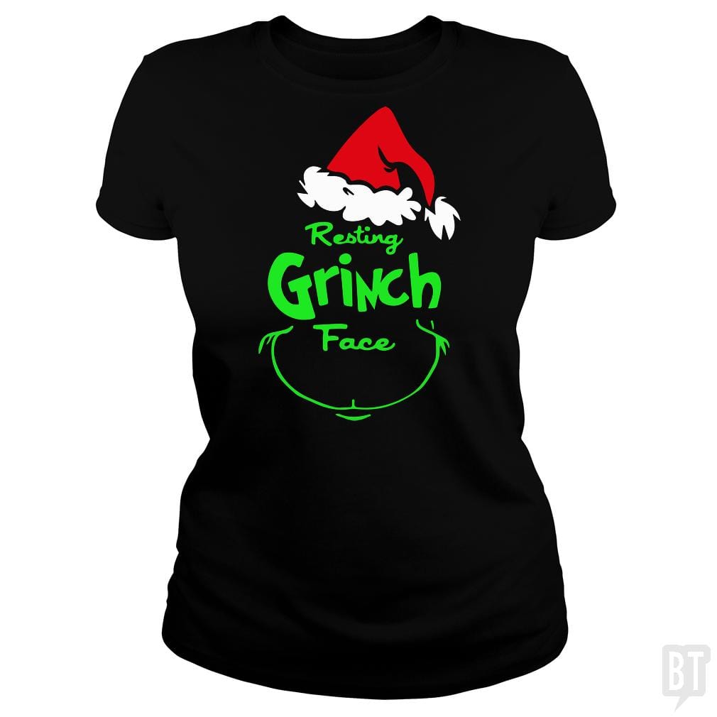 SunFrog-Busted Pro_MemeX Classic Ladies Tee / Black / S Funny Resting Grinch Face Christmas Gift