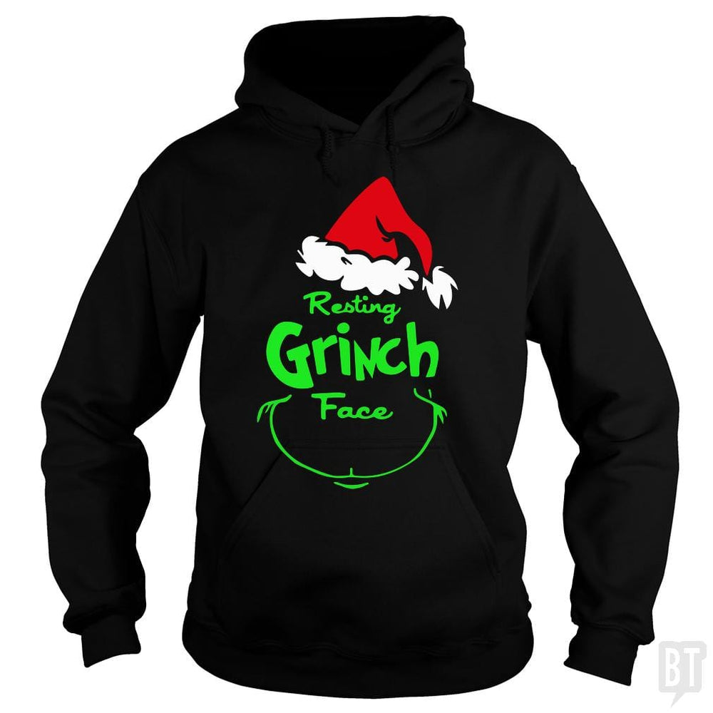 SunFrog-Busted Pro_MemeX Hoodie / Black / S Funny Resting Grinch Face Christmas Gift