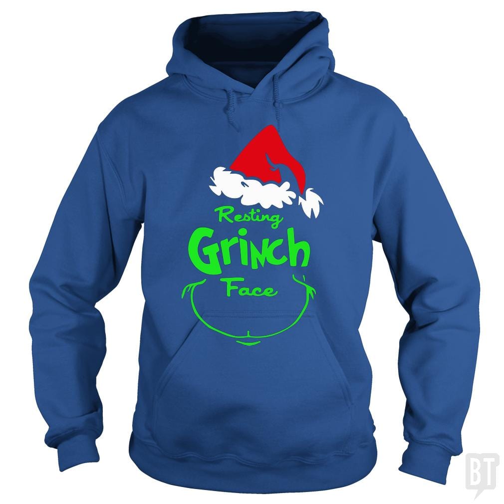 SunFrog-Busted Pro_MemeX Hoodie / Royal Blue / S Funny Resting Grinch Face Christmas Gift