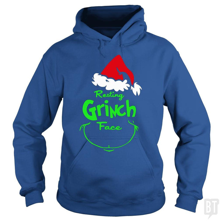 SunFrog-Busted Pro_MemeX Hoodie / Royal Blue / S Funny Resting Grinch Face Christmas Gift