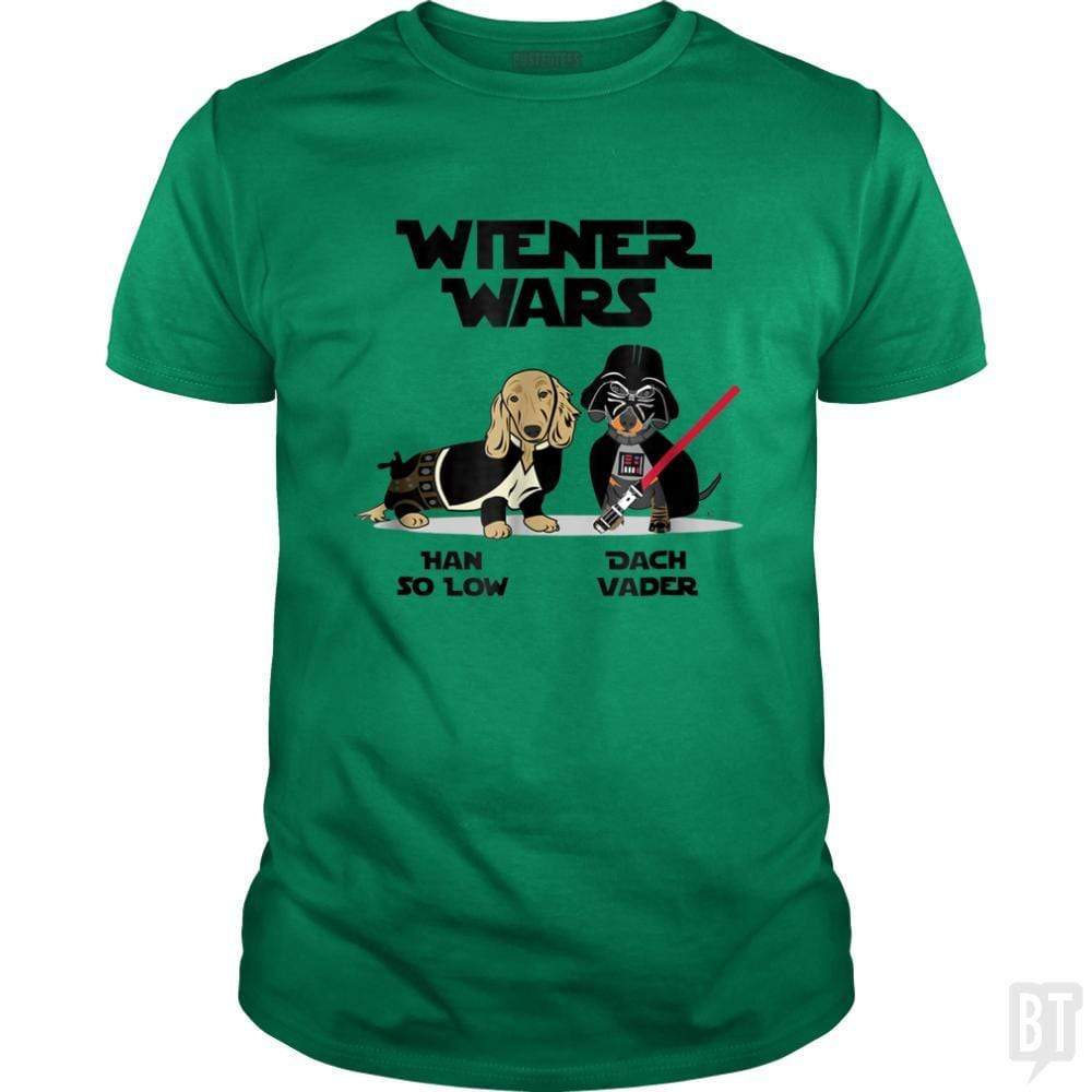 SunFrog-Busted Regina Classic Guys / Unisex Tee / Irish Green / S Wiener Wars Funny Dachshund