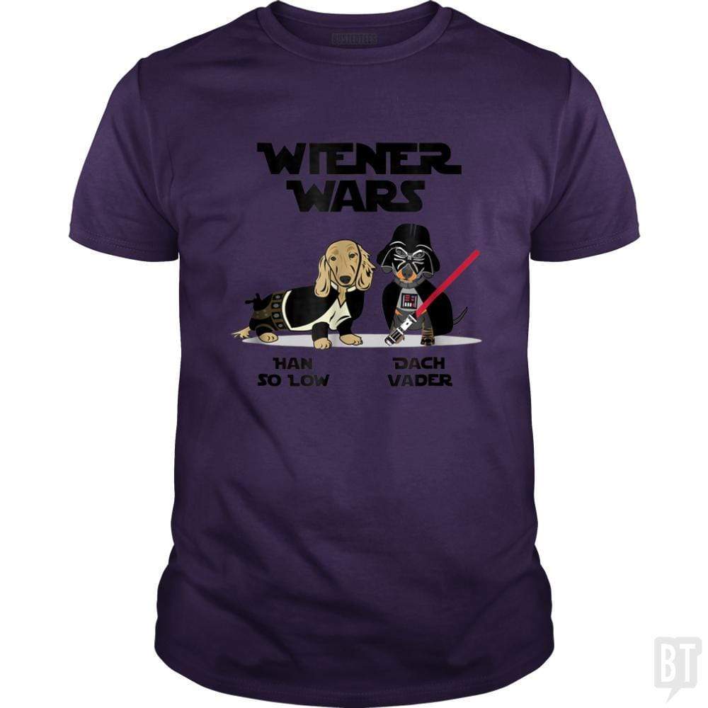 SunFrog-Busted Regina Classic Guys / Unisex Tee / Purple / S Wiener Wars Funny Dachshund