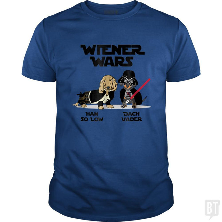 SunFrog-Busted Regina Classic Guys / Unisex Tee / Royal Blue / S Wiener Wars Funny Dachshund