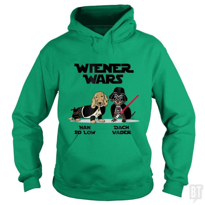 SunFrog-Busted Regina Hoodie / Irish Green / S Wiener Wars Funny Dachshund