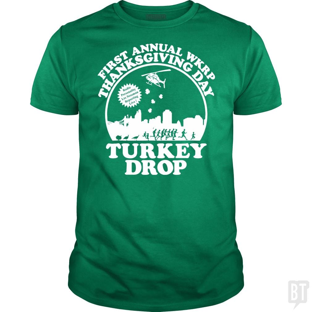 SunFrog-Busted rezadstorm Classic Guys / Unisex Tee / Irish Green / S Funny Turkey Thanksgiving Day Shirt Wkrp-Turkey-Dr