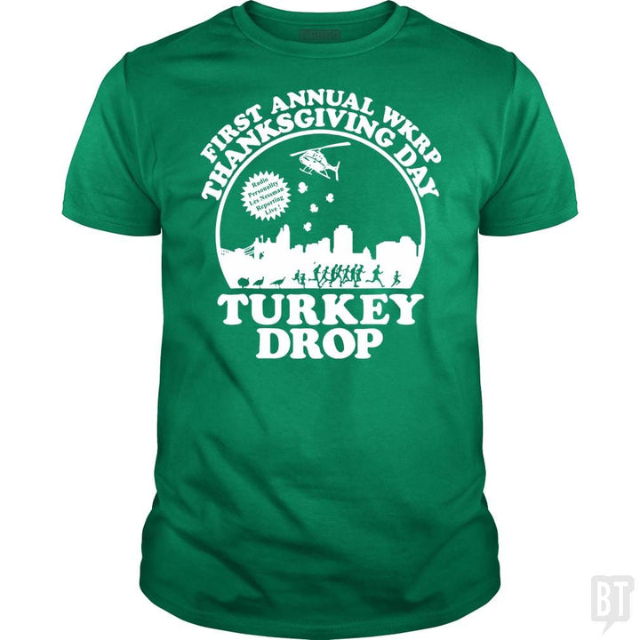 SunFrog-Busted rezadstorm Classic Guys / Unisex Tee / Irish Green / S Funny Turkey Thanksgiving Day Shirt Wkrp-Turkey-Dr
