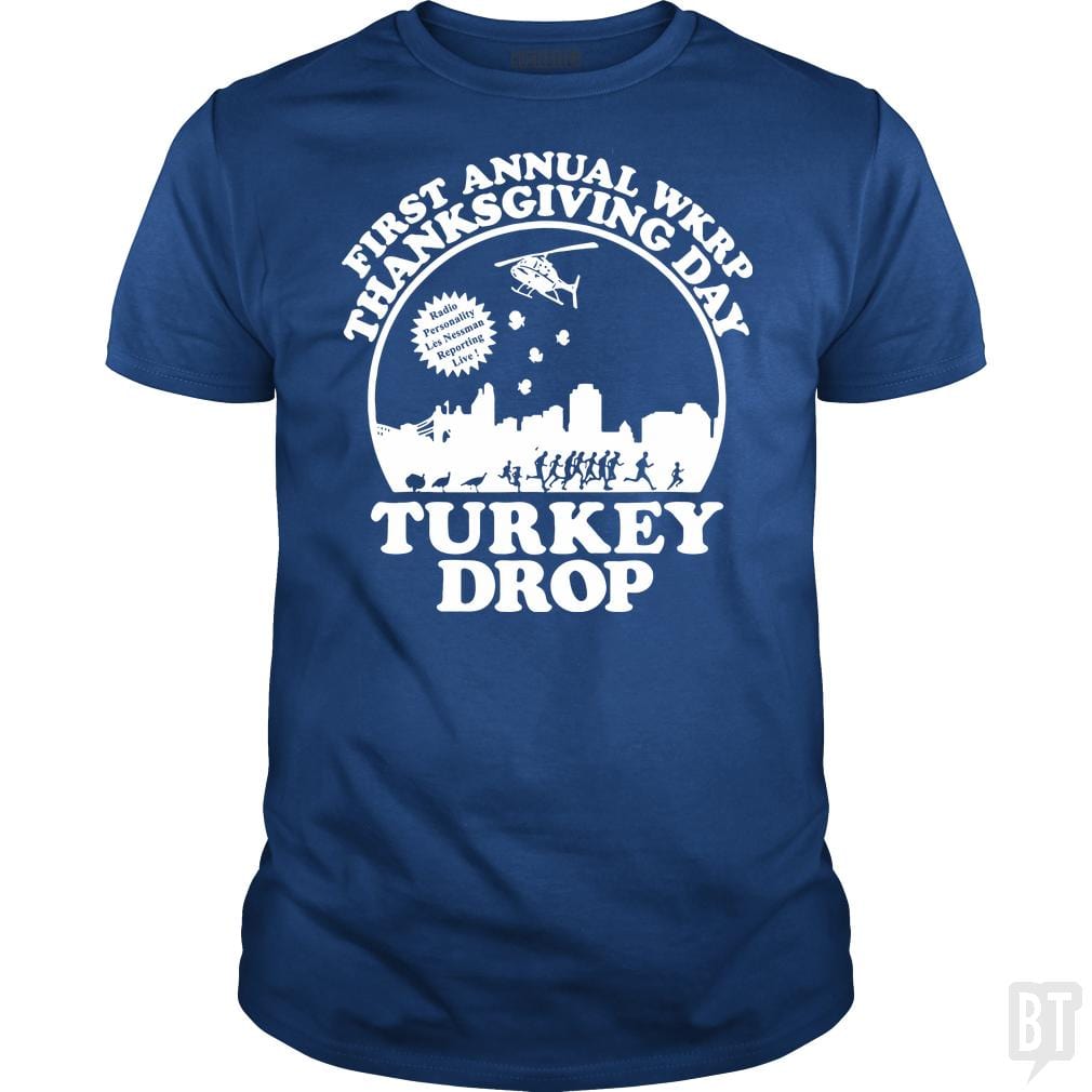 SunFrog-Busted rezadstorm Classic Guys / Unisex Tee / Royal Blue / S Funny Turkey Thanksgiving Day Shirt Wkrp-Turkey-Dr