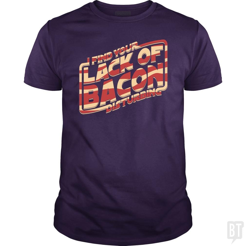 SunFrog-Busted robotrobotROBOT Classic Guys / Unisex Tee / Purple / S I Find Your Lack Of Bacon Disturbing