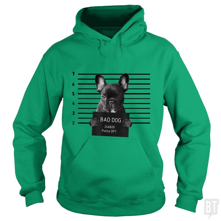 SunFrog-Busted Saunders Hoodie / Irish Green / S French Bulldog Prison