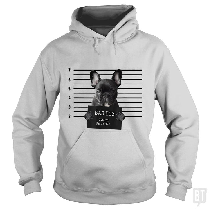 SunFrog-Busted Saunders Hoodie / Sport Grey / S French Bulldog Prison