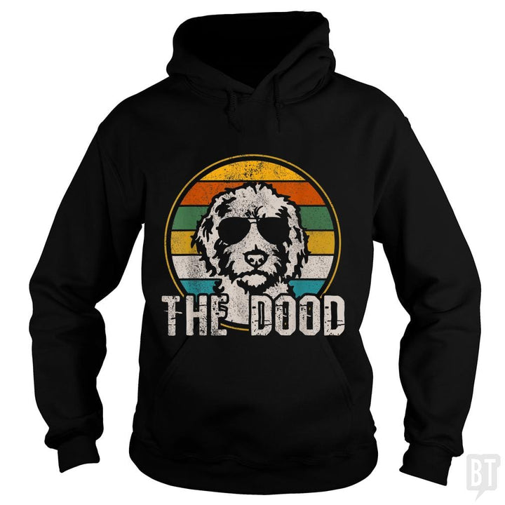 SunFrog-Busted Saunders Hoodie / Black / S The Dood Vintage Retro Dog